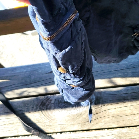 💥SOLD💥Ralph Lauren Linen&Silk Navy Blue Cargo Shorts - Picture 3 of 15